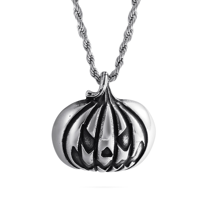 Halloween Pumpkin Pendant Necklace 316L Stainless Steel Gold Plated New Funny Necklace Jewelry Men Women Pendants