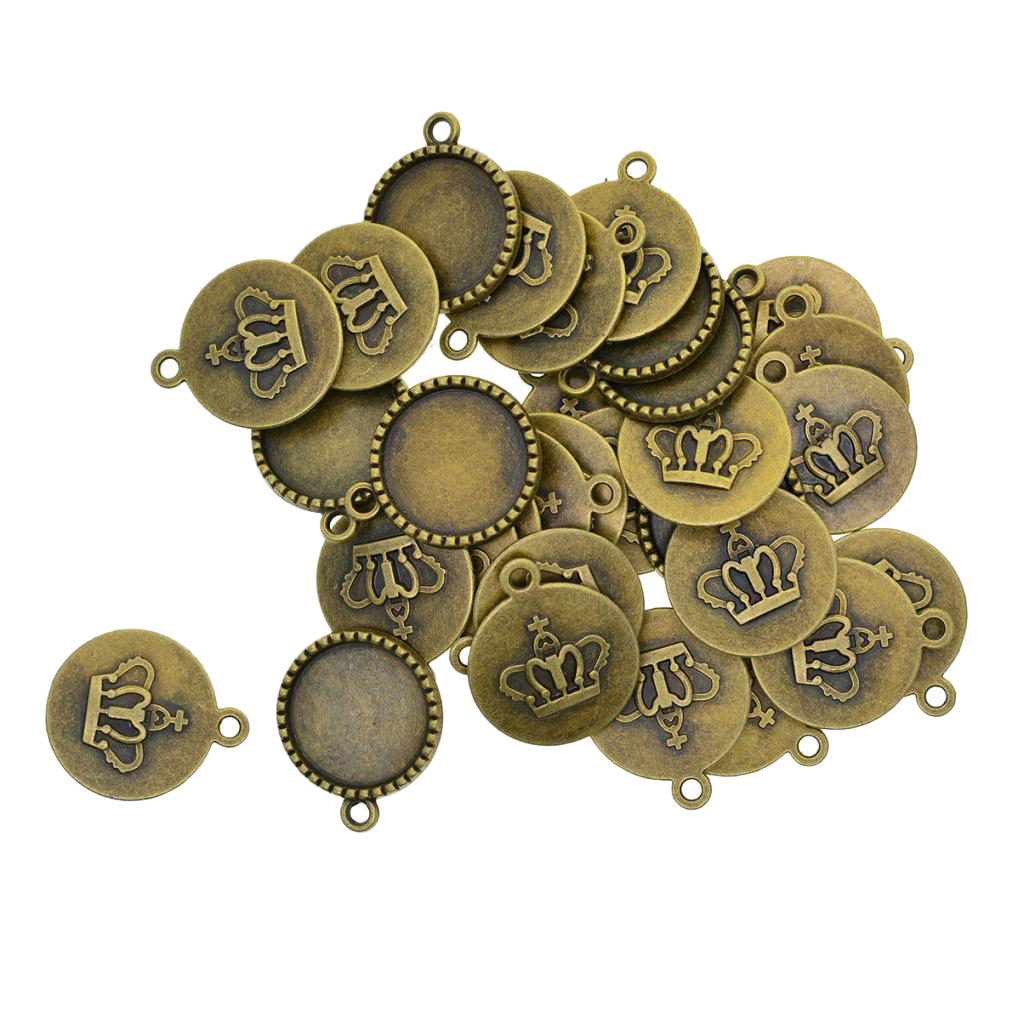 30 Pack Round Pendant Cabochon Bezel Settings Trays Cabochon Frame Setting Base Pendant Blanks for DIY Necklace Earrings Bracelet Findings
30 Pack Round Pendant Cabochon Bezel Settings Trays Cabochon Frame Setting Base Pendant Blanks for DIY Necklace Earrings Bracelet Findings