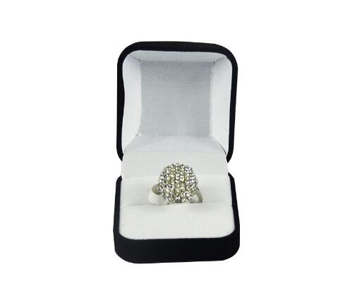 Jewelry Display Box Red Black Blue Blocked Ring Jewelry Organizer Box Ring Package Storage Gift Box 5*5.8*3.5CM GB1503