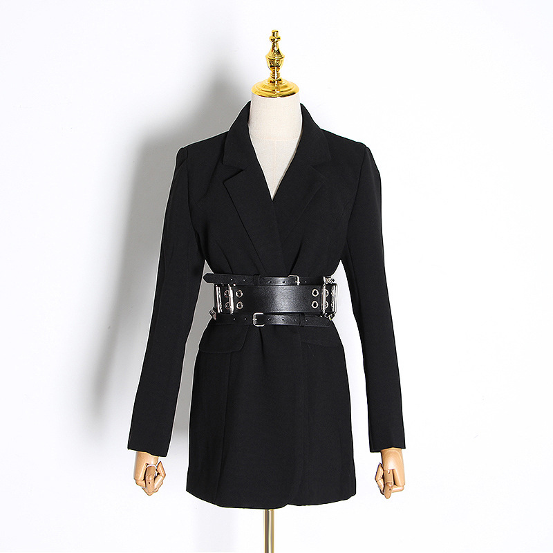 Personality British Style Retro Top 2020 Early Spring New Black Belt Waist Small Suit Jacket Fashion Trend Black Suit Women
Personality British Style Retro Top 2020 Early Spring New Black Belt Waist Small Suit Jacket Fashion Trend Black Suit Women