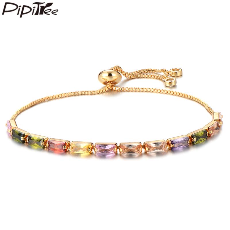 Pipitree Cubic Zirconia Tennis Bracelet Femme Adjustable Chain CZ Charm Bracelets for Women Wedding Jewelry Gift Pulseras Mujer
Pipitree Cubic Zirconia Tennis Bracelet Femme Adjustable Chain CZ Charm Bracelets for Women Wedding Jewelry Gift Pulseras Mujer
