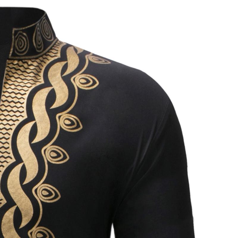 Mens Top Outfit African Men Clothes 2020 Riche African Clothing For Men Dashiki Full Sleeve Shirt For Roupa Masculina Z0306