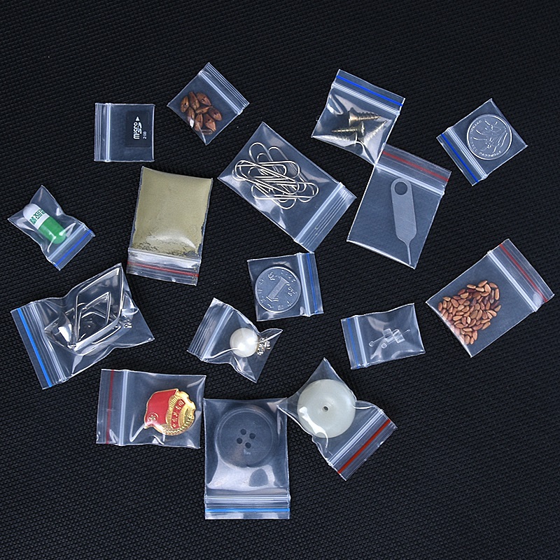 3*4cm*20silk Transparent Closure pockets pouch small thick pouch pill bag jewelry bag