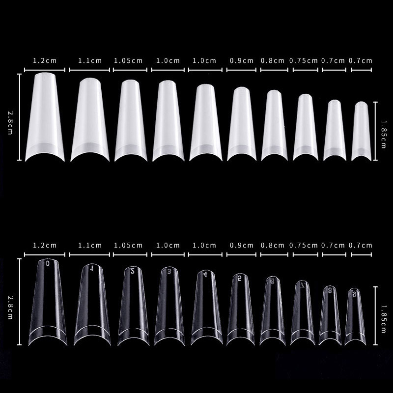 Art Tips Half Cover C Curve False Nails 500 Acrylic Gel Nail Manicure Decor Nail