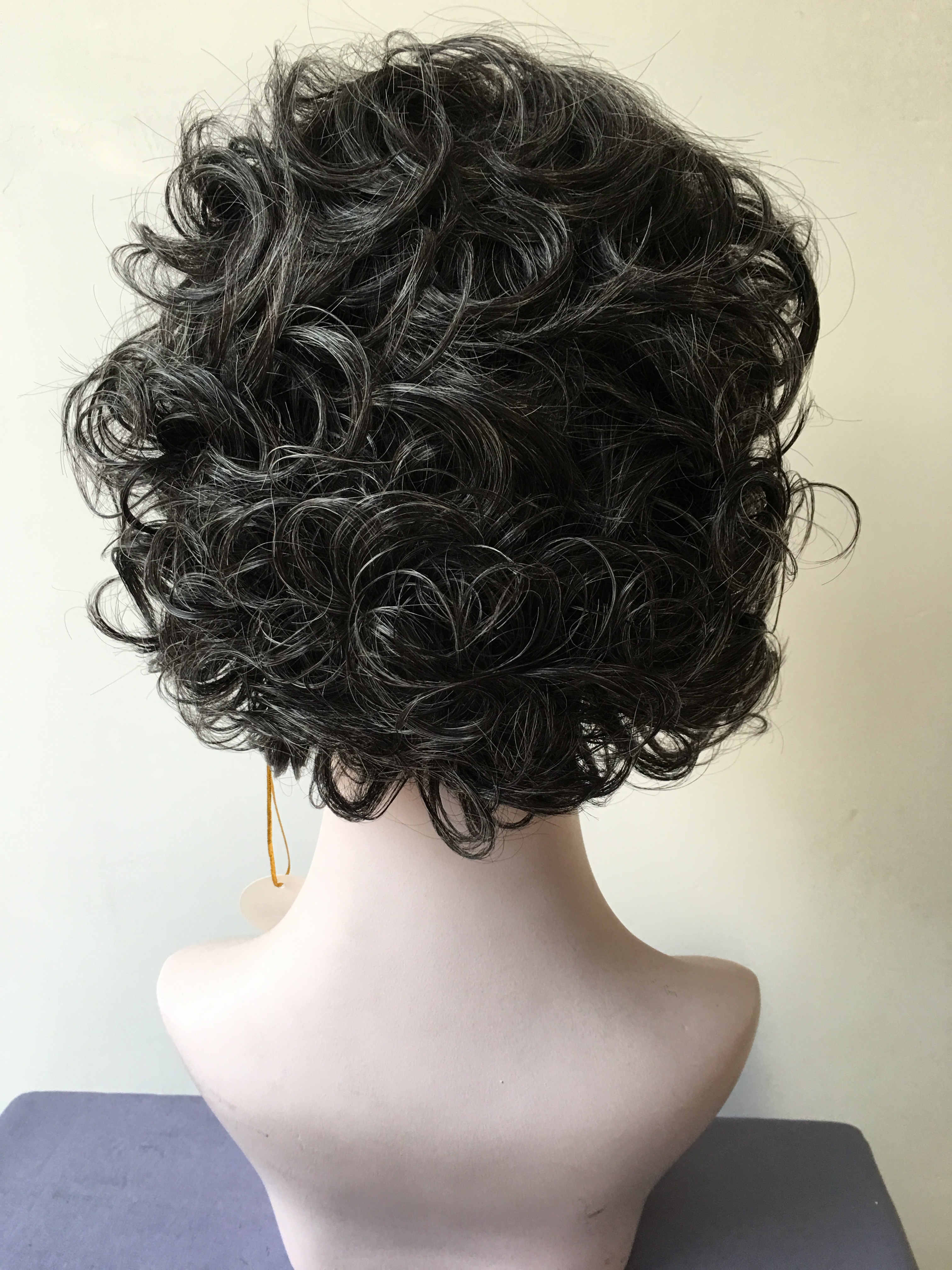 New Ggrey Short Straight Elder Womens Cosplay wig for mum as gift +wig cap free shipping