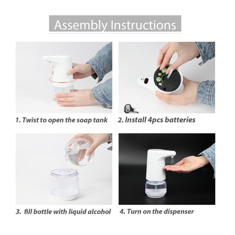 Portable Soap Liquid Bottle Automatic Induction Alcohol Spray Machine Bathroom Supplies Household Disposable Clean Hand Cleaner