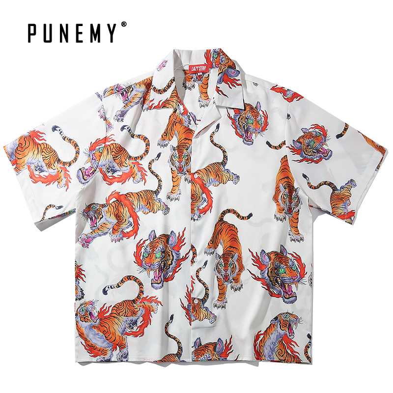 Men Shirt Hawaiian Harajuku Tigers Full Pattern Oversize Turn-down Cotton 2020 Spring New Casual Streetwear Hip Hop Couple Shirt, Black
Men Shirt Hawaiian Harajuku Tigers Full Pattern Oversize Turn-down Cotton 2020 Spring New Casual Streetwear Hip Hop Couple Shirt, Black