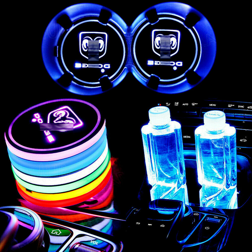 2pcs LED Car Cup Holder Lights for Dodge, 7 Colors Changing USB Charging Mat Luminescent Cup Pad, LED Interior Atmosphere Lamp
2pcs LED Car Cup Holder Lights for Dodge, 7 Colors Changing USB Charging Mat Luminescent Cup Pad, LED Interior Atmosphere Lamp