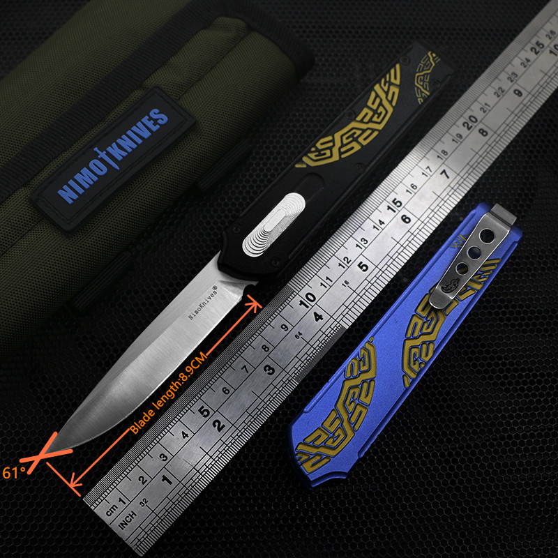 Fat dragon original(nimo knives) Seigneur automatic knives 4 stlye 9cr18mov blade 6061-T6 aluminum handle Tungsten steel glass breaker screw
Fat dragon original(nimo knives) Seigneur automatic knives 4 stlye 9cr18mov blade 6061-T6 aluminum handle Tungsten steel glass breaker screw