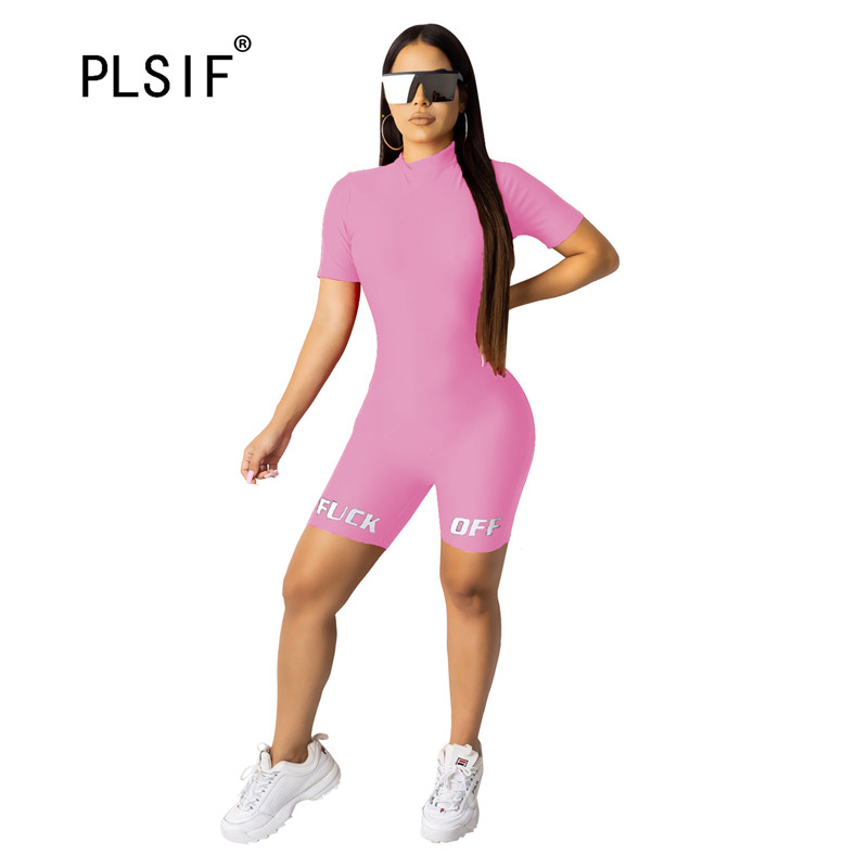 Letters spliced casual tight shorts sports playsuits lady short sleeve summer casual style female catsuits, Black
Letters spliced casual tight shorts sports playsuits lady short sleeve summer casual style female catsuits, Black