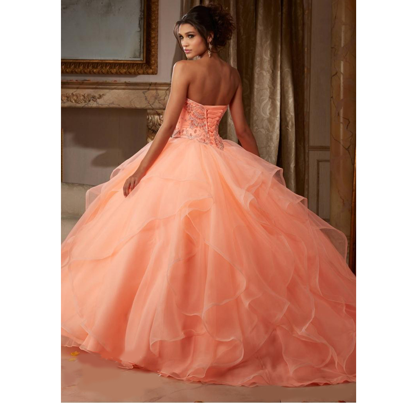2020 Pricness Quinceanera Dresses Cascading Ruffles Tulle Junior Beaded Crystal Sweet 16 Long Prom Party Gowns Pageant Dresses