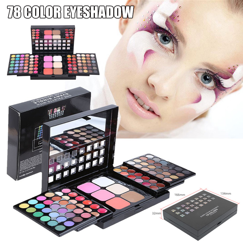 New 78 Colors Makeup Pallete Matte Eyeshadow Lasting Silky Powder Trimming Concealer Lipgloss Makeup Set SCI88
New 78 Colors Makeup Pallete Matte Eyeshadow Lasting Silky Powder Trimming Concealer Lipgloss Makeup Set SCI88