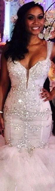 Vintage Full Lace Wedding Dresses Beads Crystals Rhinestone Spaghetti Straps Puffy Bakcless Mermaid Wedding Gowns Formal Dress