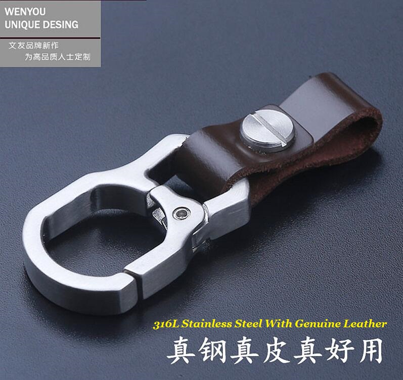 Brushed 316L Surgical Stainless Steel Key Holder For Men & Women Top Cow Leather Car Key Ring Handmade Genuine Leather Waist Hanger Keychain
Brushed 316L Surgical Stainless Steel Key Holder For Men & Women Top Cow Leather Car Key Ring Handmade Genuine Leather Waist Hanger Keychain