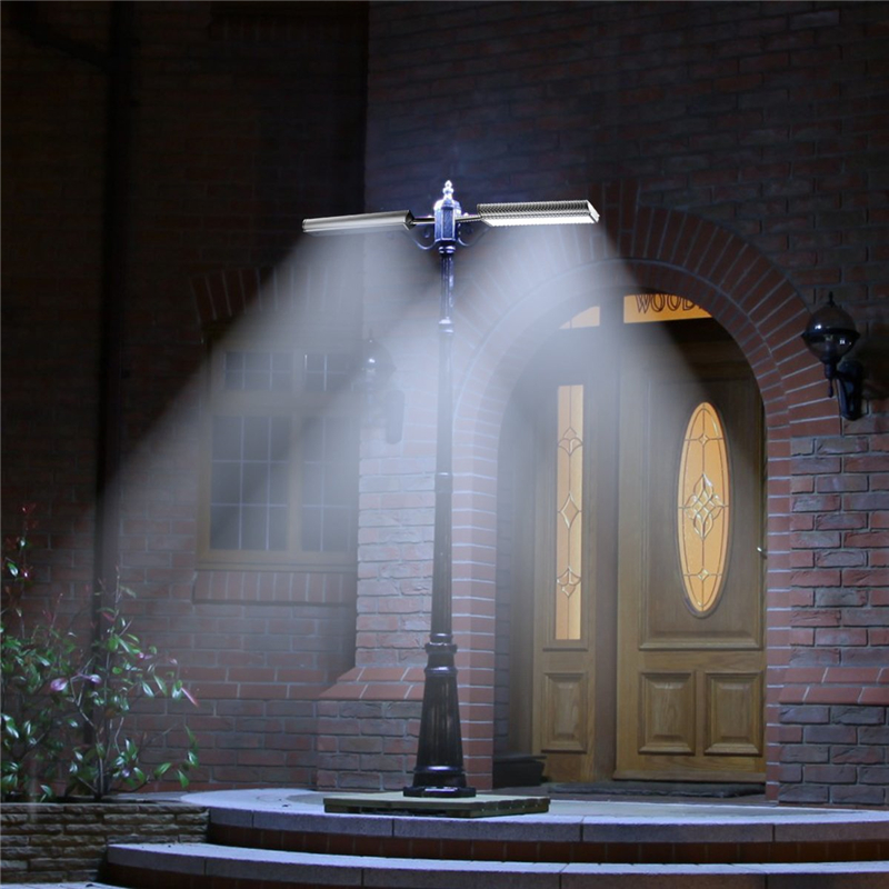 Solar Wall Lights 70 LEDs Street Lighting Remote Control Super Brightness Waterproof LED Solar Garden Light with Mounting Pole