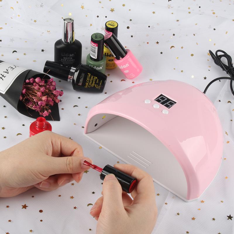 36W UV Nail Lamp Nail Dryer Mini Lamp for Nails Manicure UV Gel Timing Machine, Pink
36W UV Nail Lamp Nail Dryer Mini Lamp for Nails Manicure UV Gel Timing Machine, Pink