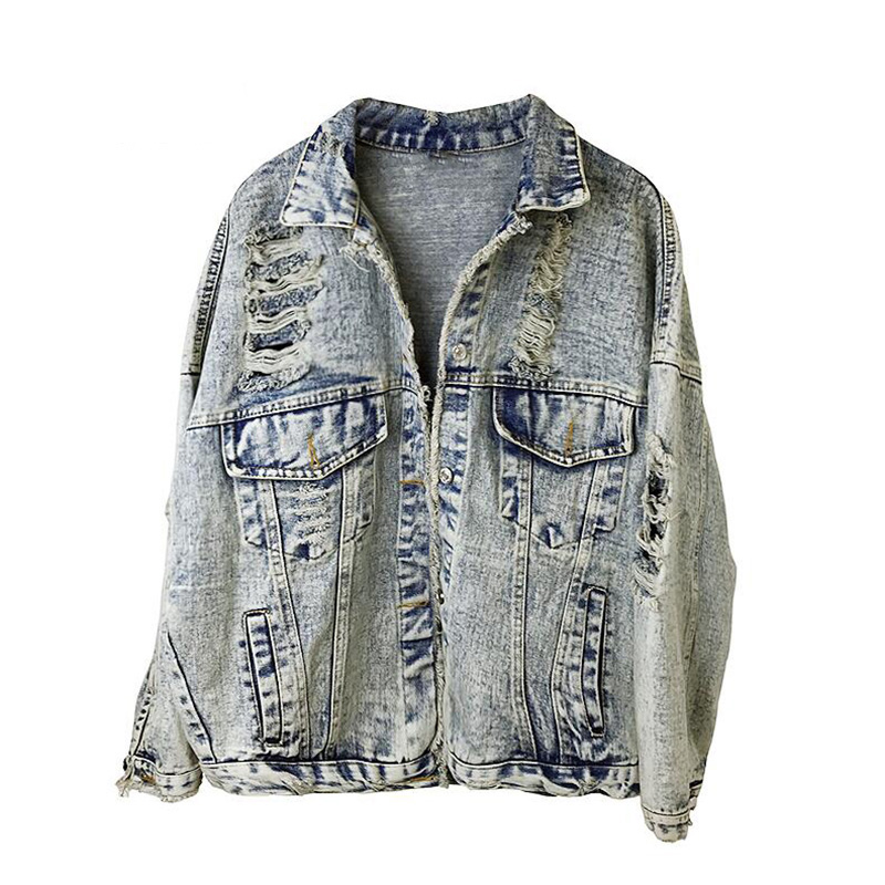 Casual women' windbreaker Vintage Oversize Holes Coat women' jacket Loose BF Harakuju Denim Jacket For Women, Blue
Casual women' windbreaker Vintage Oversize Holes Coat women' jacket Loose BF Harakuju Denim Jacket For Women, Blue