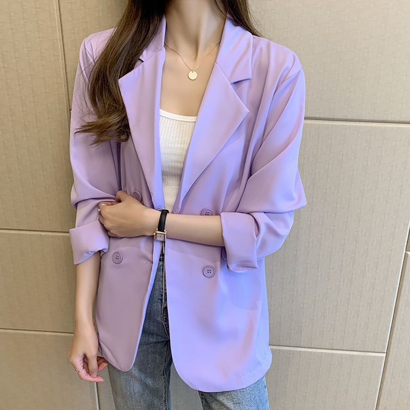 Women 2020 Summer New Office Lady Style Business Formal Wear Coats Female Solid Color Chiffon Double Breasted Suit Blazers A179, White
Women 2020 Summer New Office Lady Style Business Formal Wear Coats Female Solid Color Chiffon Double Breasted Suit Blazers A179, White
