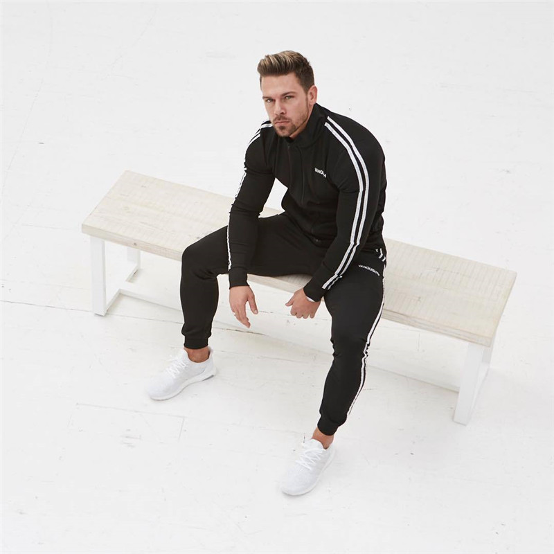Mens Joggers Casual Pants Fitness Men Sportswear Tracksuit Bottoms Skinny Sweatpants Trousers gray Gyms Jogger Track Pants