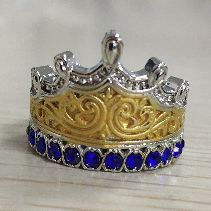 Vintage Yellow Gold Crown Ring Jewelry Rings for Men Women Wedding Party King Ring Bague Masculine Anillos Mujer Z5C123