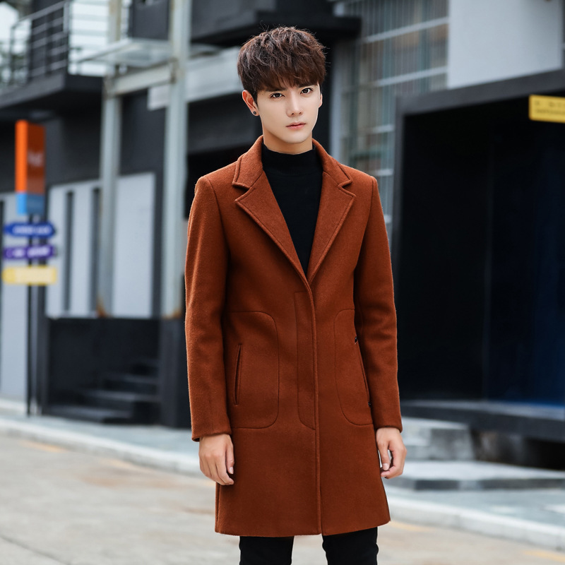 Korean Men's Long Woolen Coat Man Jacket Black Single Breasted Mens Coats Overcoats Abrigo Hombre Invierno KJ256
Korean Men's Long Woolen Coat Man Jacket Black Single Breasted Mens Coats Overcoats Abrigo Hombre Invierno KJ256