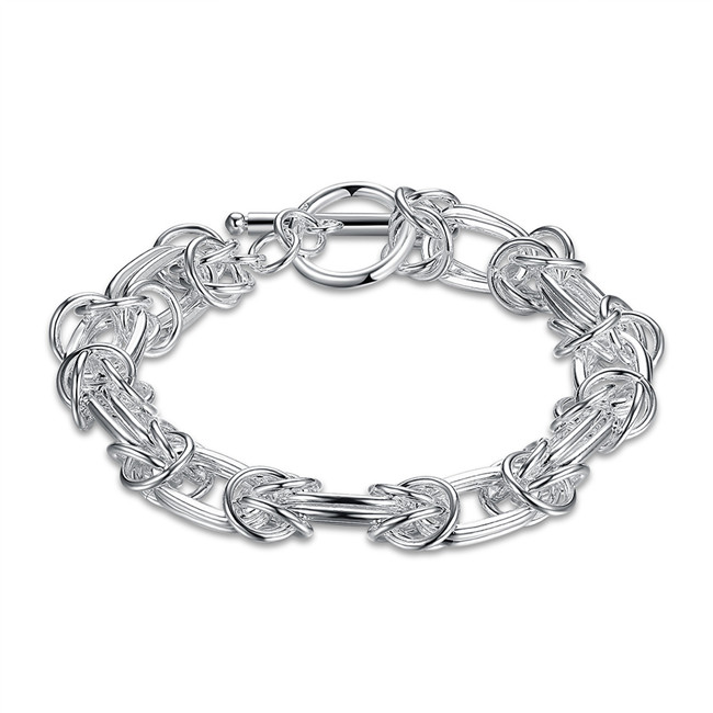 Hot sale best gift 925 silver Great leader Bracelet DFMCH025,Brand new fashion 925 sterling silver plated Chain link bracelets high grade