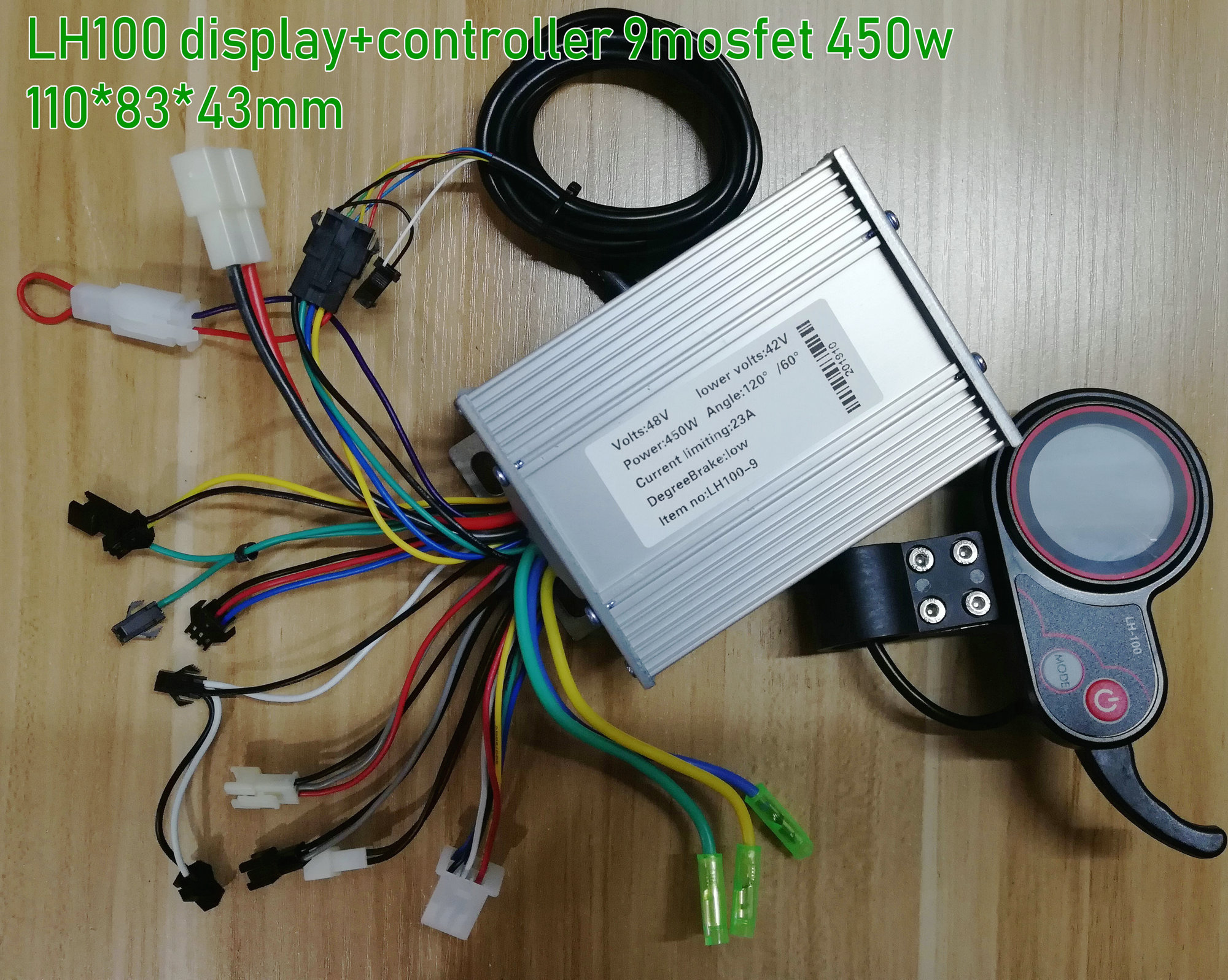 LCD display LH100 white/colored scrreen with shifter+BLDC controller 24v36v48v60v450w for electric bike accessory scooter MTB DIY PARTs
LCD display LH100 white/colored scrreen with shifter+BLDC controller 24v36v48v60v450w for electric bike accessory scooter MTB DIY PARTs