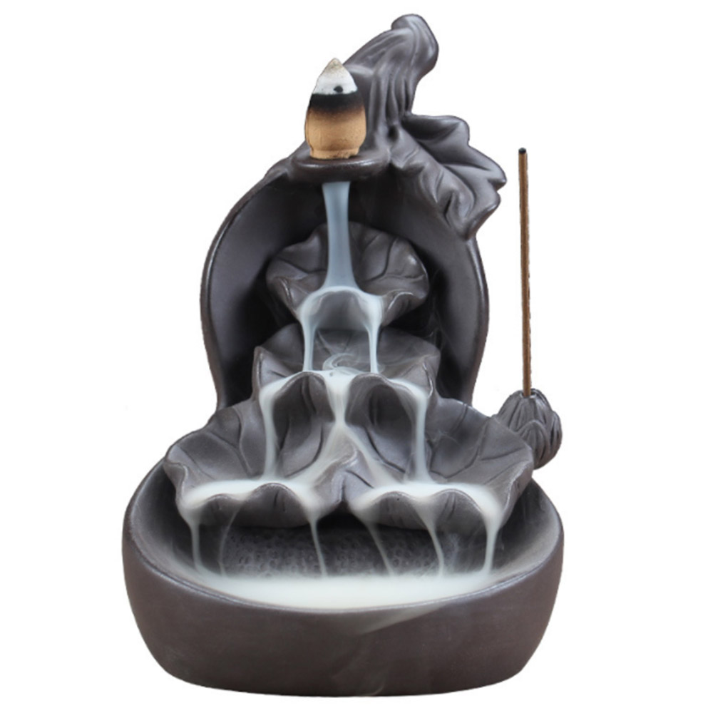 Smoke Backflow Ceramic Incense Burner Cone Stick Holder Censer Black Furnishing Articles Decoration Home Furnace Base
Smoke Backflow Ceramic Incense Burner Cone Stick Holder Censer Black Furnishing Articles Decoration Home Furnace Base