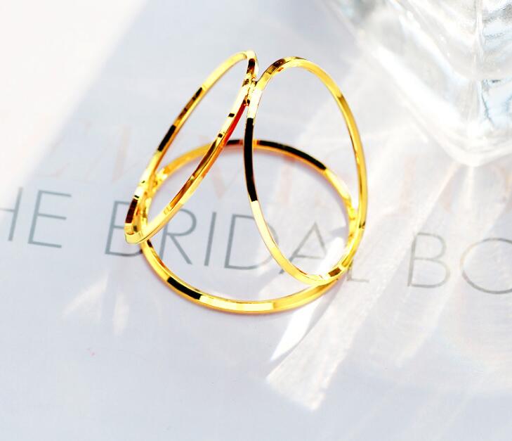 Three Circles Simple Napkin Rings Circle Buckle Rose Gold Silver Gold Napkin Rings Wedding Party Table Decorative Napkin Rings