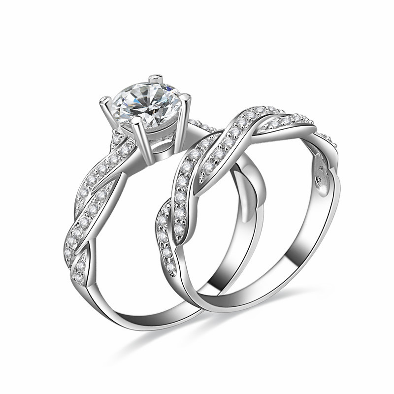 New! Hot Sale Real 925 Sterling Silver Wedding Ring Set for Women Wedding Engagement Jewelry Wholesale N61
New! Hot Sale Real 925 Sterling Silver Wedding Ring Set for Women Wedding Engagement Jewelry Wholesale N61