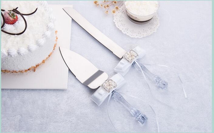 Party Supplies Stainless Steel Wedding Cake Knife Set Anniversary Parties Tableware Kitchen Accessories