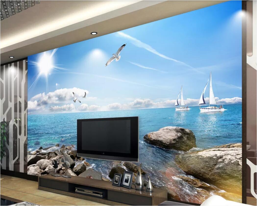 3d room wallpaper custom photo mural Blue sky, white clouds, beautiful beach, sea view, TV background wall wallpaper for walls 3 d, Non-woven fabric
3d room wallpaper custom photo mural Blue sky, white clouds, beautiful beach, sea view, TV background wall wallpaper for walls 3 d, Non-woven fabric