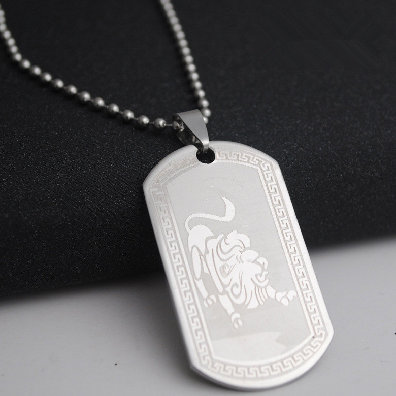 All stainless steel 12 twelve constellation logo necklace 12 Zodiac symbol amulet necklace Korean lucky 12 constellation symbol necklace