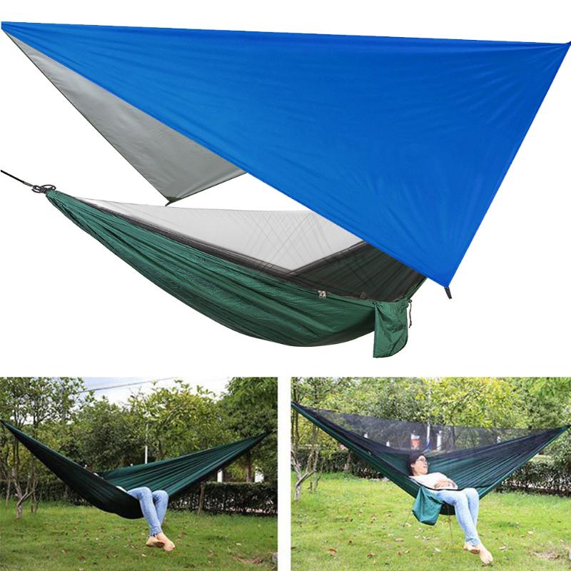 Outdoor Camping Hammock with Waterproof Mosquito Net Awning Set Portable NylonFabric Hanging Bed Hunting Sleeping Swing
Outdoor Camping Hammock with Waterproof Mosquito Net Awning Set Portable NylonFabric Hanging Bed Hunting Sleeping Swing