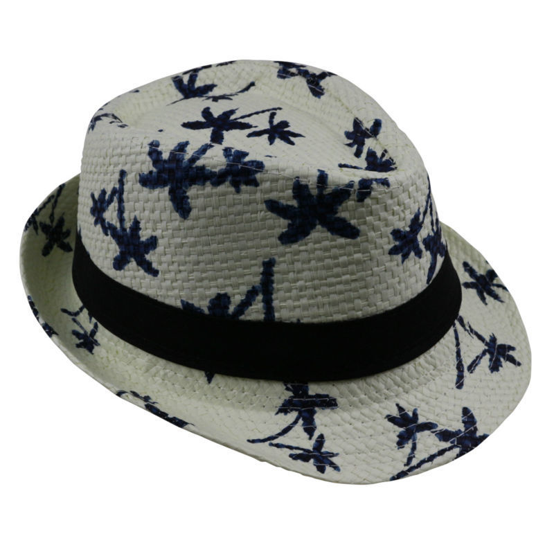 LNPBD 2017 hot sale Summer straw Sun hat kids Beach Sun hat Trilby panama Hat handwork for boy girl Children 4 colour D19011103