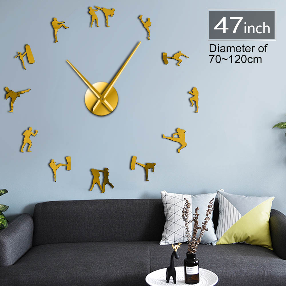 Taekwondo Figures DIY Giant Wall Clock Kickboxing Karate Guys Martial Art Decorative Large Wall Clock
Taekwondo Figures DIY Giant Wall Clock Kickboxing Karate Guys Martial Art Decorative Large Wall Clock