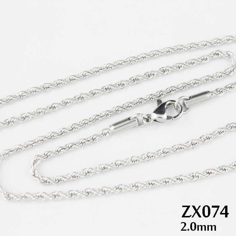 Good quality 304 Stainless steel twist chain necklace rope chains 10pcs 2mm Christmas fashion present 18''-28inch, Silver
Good quality 304 Stainless steel twist chain necklace rope chains 10pcs 2mm Christmas fashion present 18''-28inch, Silver