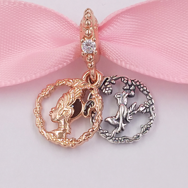 Authentic 925 Sterling Silver Beads DSN Tiana Pandora Rose And Sterling Silver Dangle With Clear Cubic Zirconia And Brown Enamel Charms F
Authentic 925 Sterling Silver Beads DSN Tiana Pandora Rose And Sterling Silver Dangle With Clear Cubic Zirconia And Brown Enamel Charms F