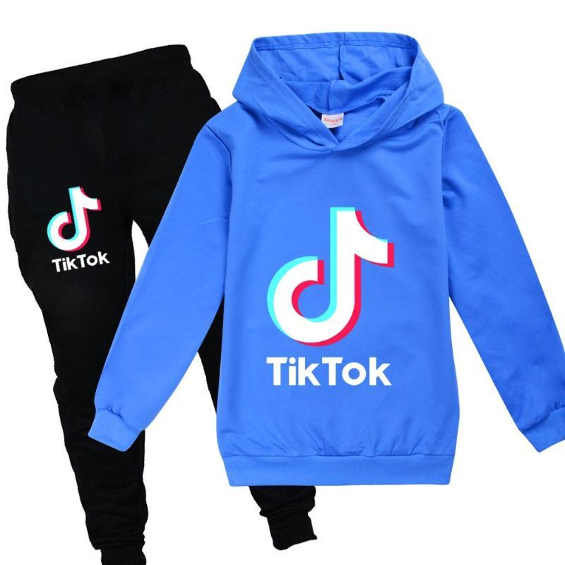 TikTok Kids Baby Boy Clothes Set Long Sleeved Hoodies + Pants Outfit Children Infant Clothing for Children Spring Girls Casual Tracksuit