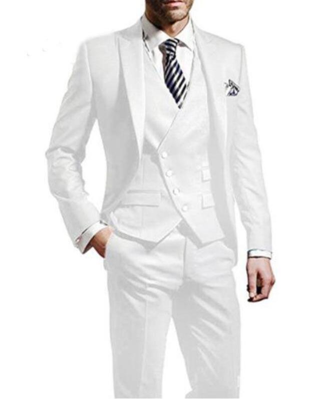 White Groom Tuxedos 3 pieces Peak Lapel Men Suits for Wedding Prom Dinner Suit Blazer (Jacket+Pants+Vest+Tie, Khaki
White Groom Tuxedos 3 pieces Peak Lapel Men Suits for Wedding Prom Dinner Suit Blazer (Jacket+Pants+Vest+Tie, Khaki