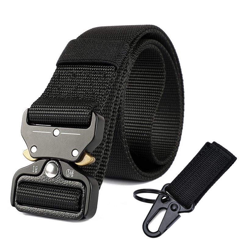 Outdoor Tactical Belt Army Nylon Waist Band Metal Buckle Duty Heavy Training Hunting Mens Style Jeans Long Belts, Black
Outdoor Tactical Belt Army Nylon Waist Band Metal Buckle Duty Heavy Training Hunting Mens Style Jeans Long Belts, Black