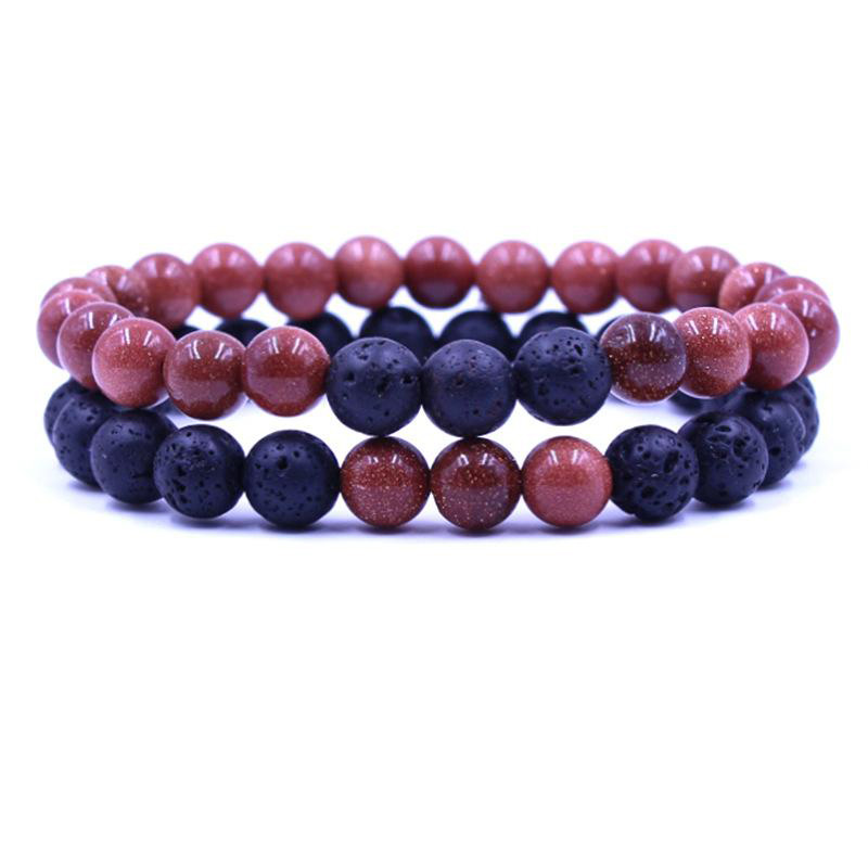 Women Men Natural Lava Rock Beads Chakra Bracelets Healing Energy Stone Meditation Mala Bracelet Fashion Essential Oil Diffuser Jewelry