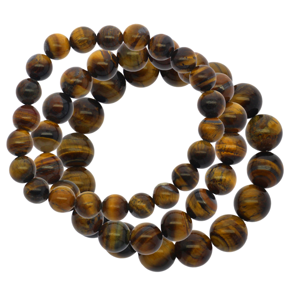 Fashion natural gemstone jewelry brown yellow tiger eye stone beads bracelet wholesale