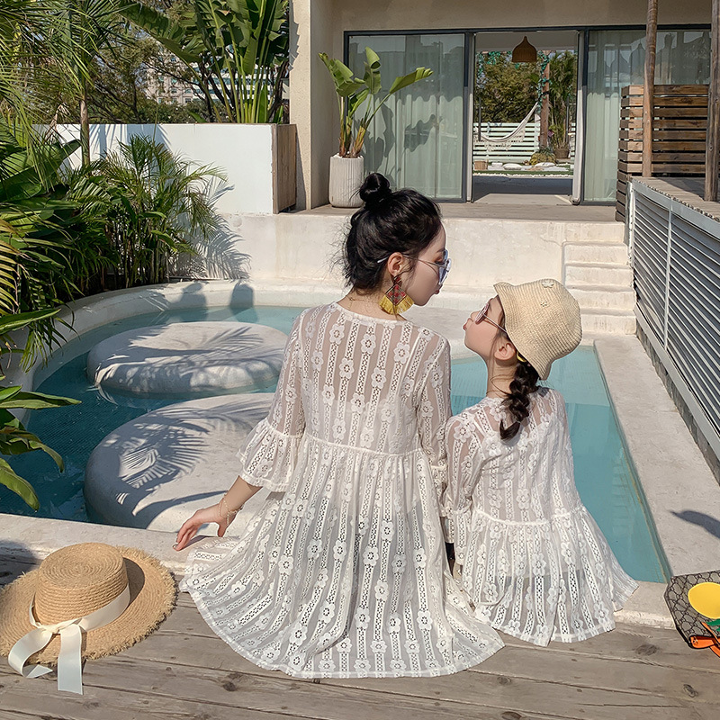 family Matching Outfits Summer 2020 Lace Beach Thin Cardigan Mother Daughter Sunscreen Shirts Outwear Mother Daughter Dress, White
family Matching Outfits Summer 2020 Lace Beach Thin Cardigan Mother Daughter Sunscreen Shirts Outwear Mother Daughter Dress, White