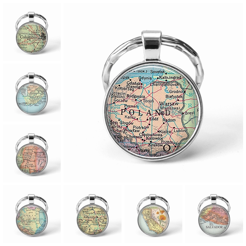 Newest Metal Key Chains Handmade Vintage Poland World Map Earth Geography Key Chain Glass Dome Keychains For Men Women Gift
Newest Metal Key Chains Handmade Vintage Poland World Map Earth Geography Key Chain Glass Dome Keychains For Men Women Gift