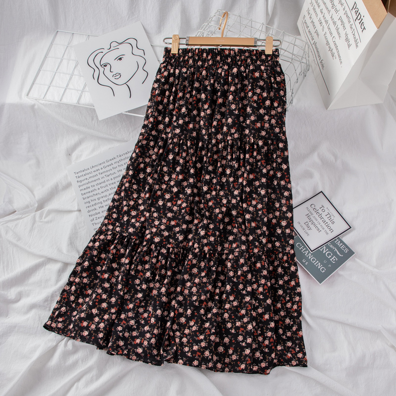 Floral Print Long Maxi Skirt Women Fashion 2020 Summer High Waist Pleated Skirt Female Boho Holiday Chiffon Sun, Black
Floral Print Long Maxi Skirt Women Fashion 2020 Summer High Waist Pleated Skirt Female Boho Holiday Chiffon Sun, Black