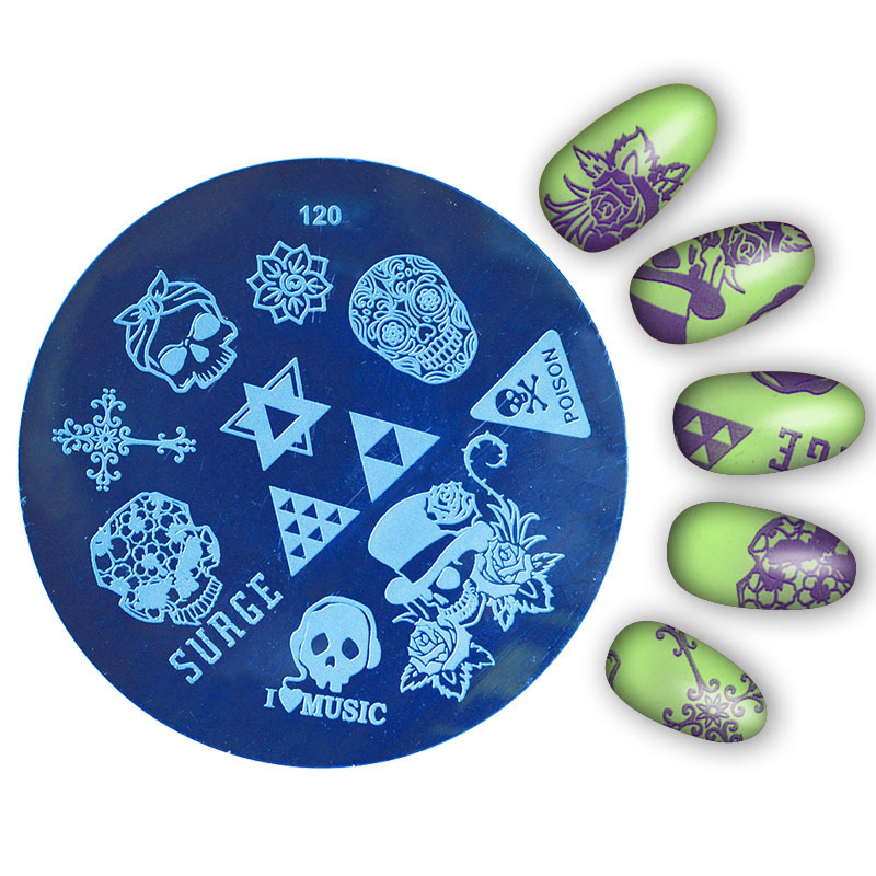 Nail Stamping Plates Round Flower/geometry Nail Art Plate Manicure Templates Diy Polish Print Stencils