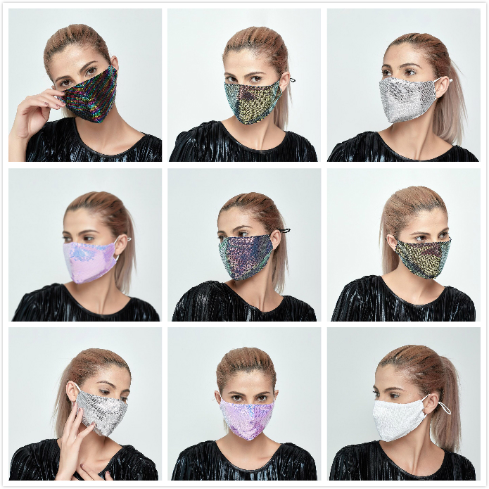 6 Colors Thin Cotton Sequin Face Masks For Women Cloth Breathable Anti-dust Sun creen Washable Reusable Mask Free Shipping
6 Colors Thin Cotton Sequin Face Masks For Women Cloth Breathable Anti-dust Sun creen Washable Reusable Mask Free Shipping