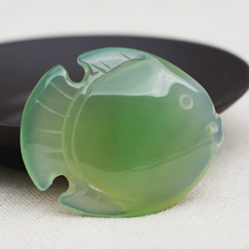Women Agate Necklace Pendant Green Chalcedony Jades Stone 3D Carved Fish Pendant Gift for Women's Fine Jewelry
Women Agate Necklace Pendant Green Chalcedony Jades Stone 3D Carved Fish Pendant Gift for Women's Fine Jewelry