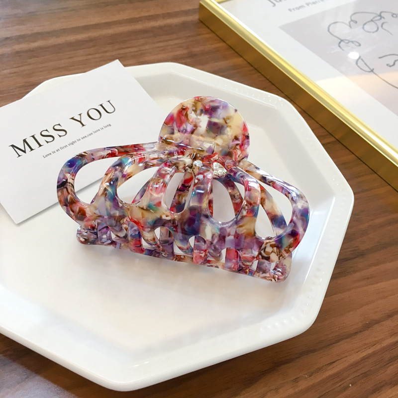 Yamog Large Hollow Out Crown Shape Hair Clamps Korean Women Acetic Acid Floral Pattern Hair Clip Claw Female Scrunchies Ponytail Hairpins Accessories Length 8.8 CM
Yamog Large Hollow Out Crown Shape Hair Clamps Korean Women Acetic Acid Floral Pattern Hair Clip Claw Female Scrunchies Ponytail Hairpins Accessories Length 8.8 CM